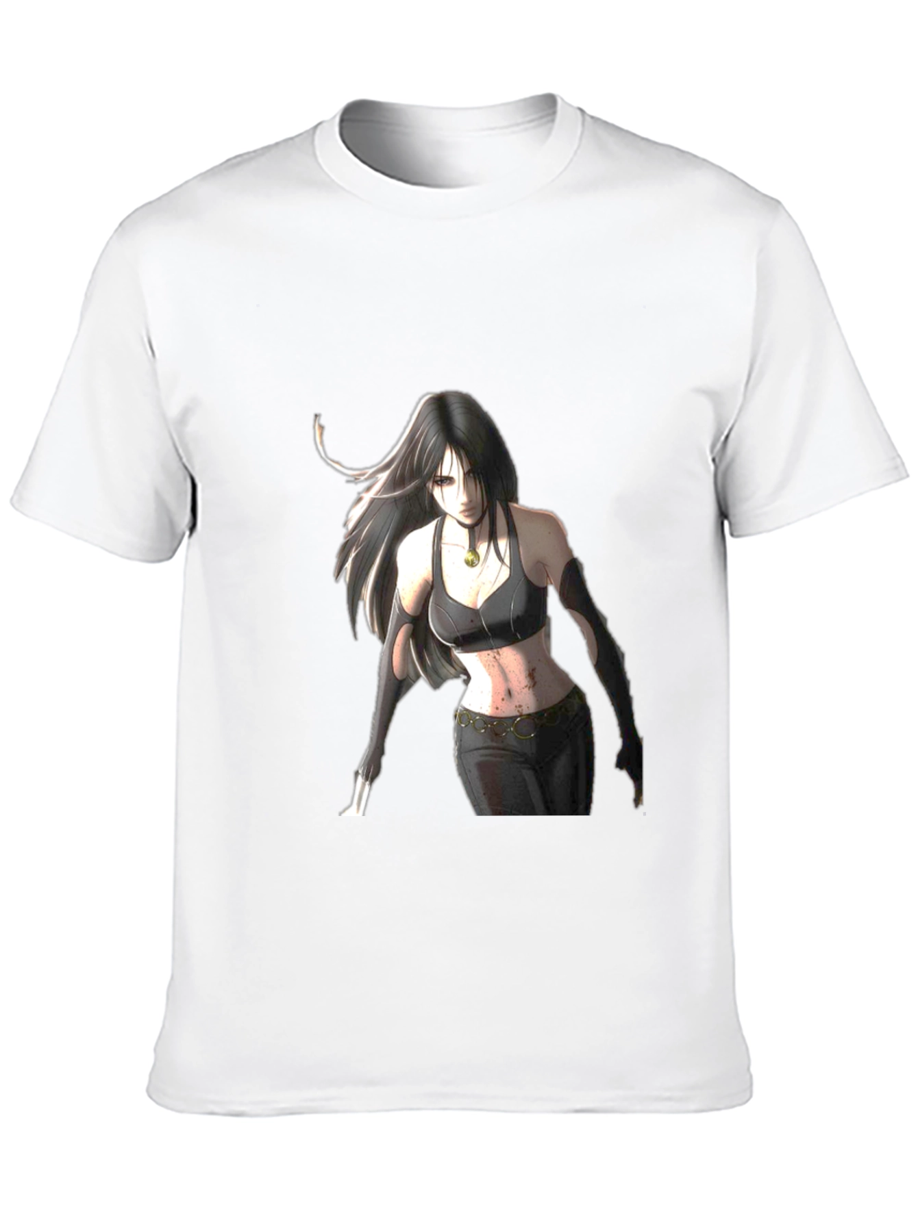 Anime Girl Graphic Black T-Shirt