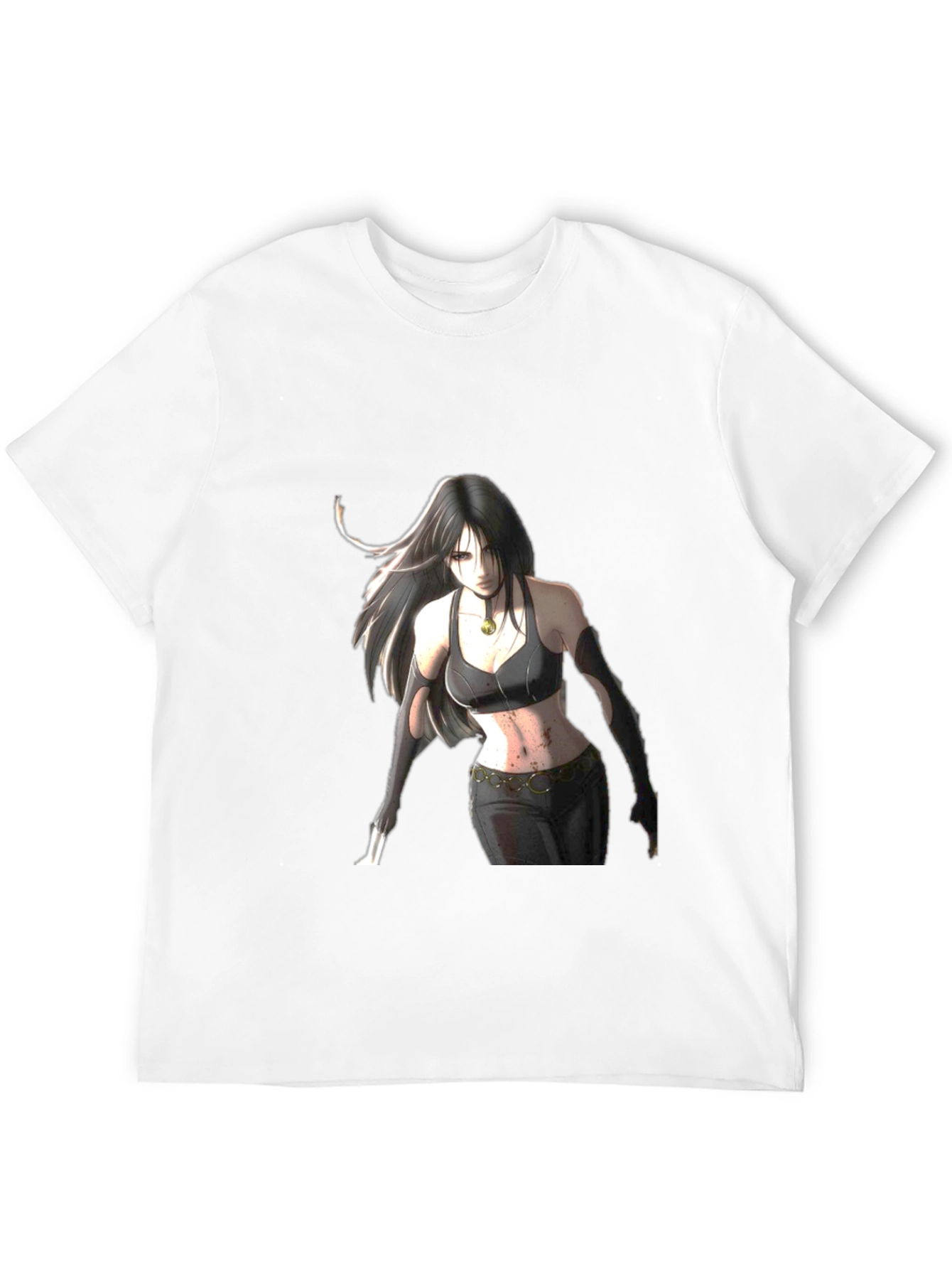 Anime Girl Graphic Black T-Shirt
