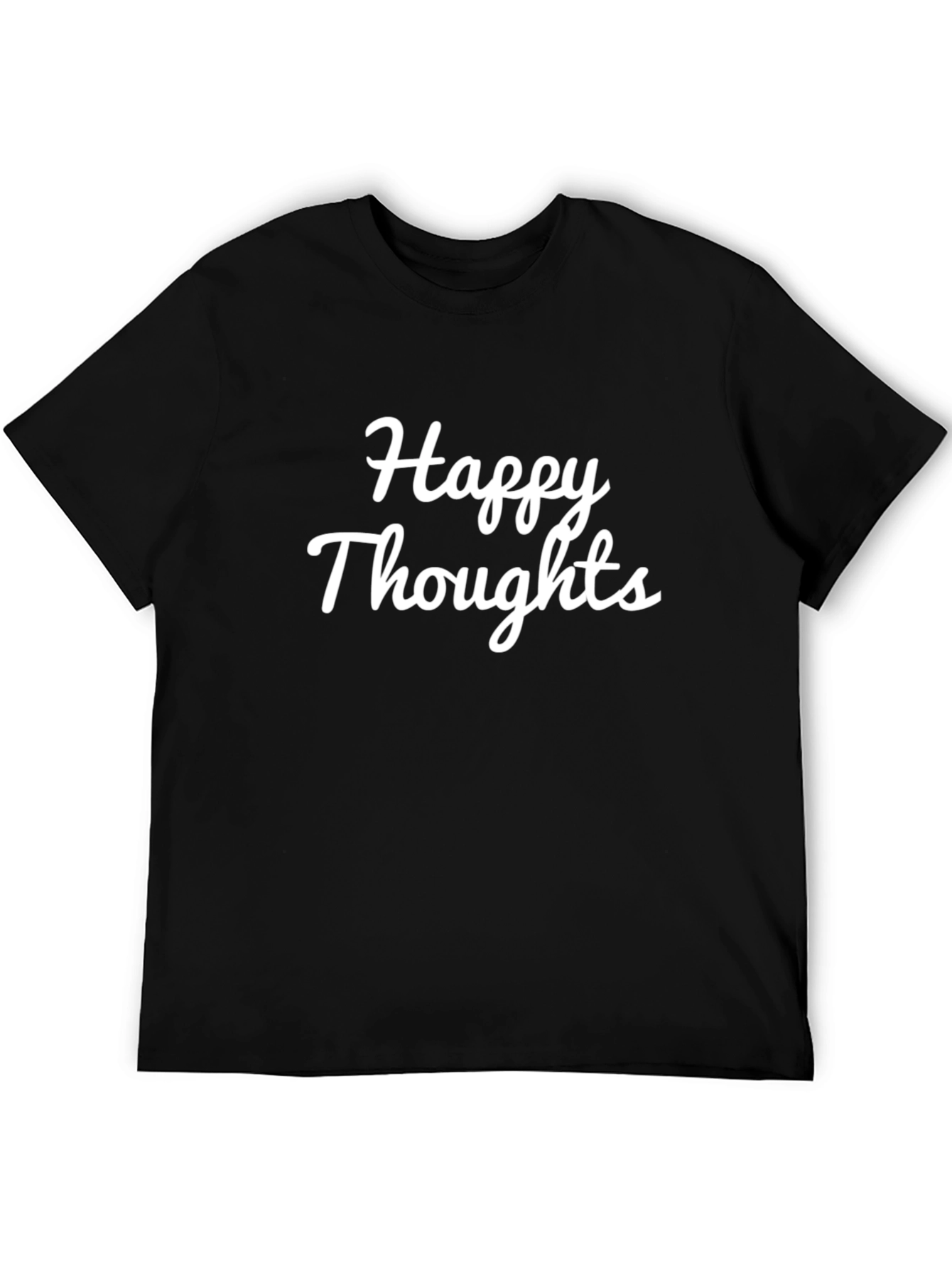 Happy Thoughts Black Graphic Tee Shirt
