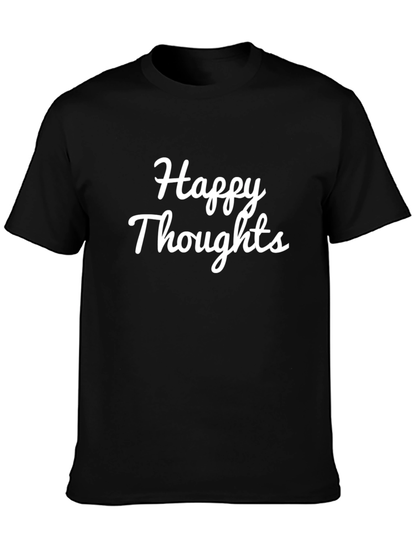Happy Thoughts Black Graphic Tee Shirt