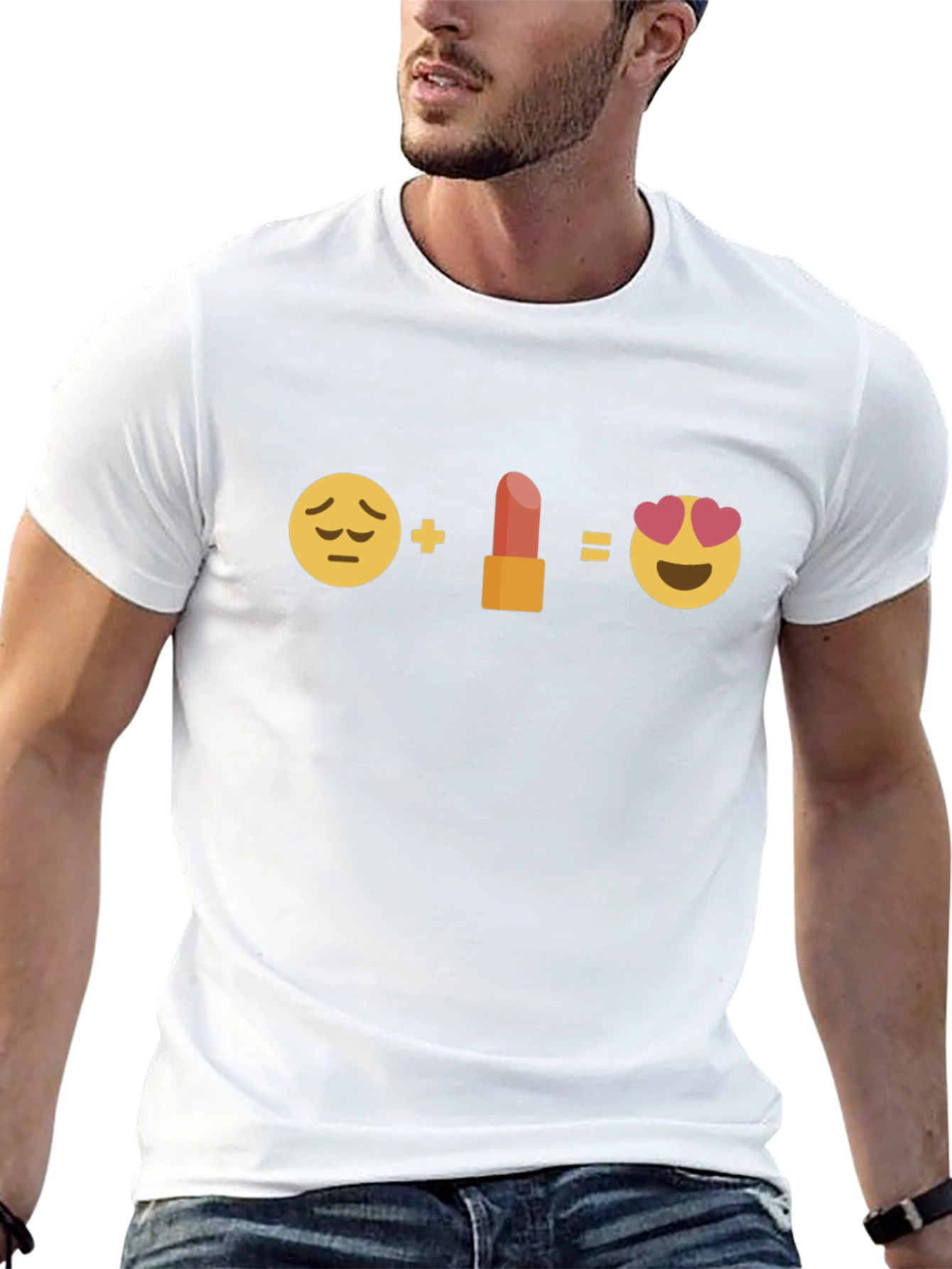 Emoji Lipstick Equation Graphic Tee