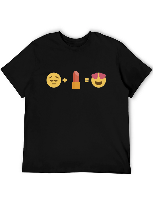 Emoji Lipstick Equation Graphic Tee