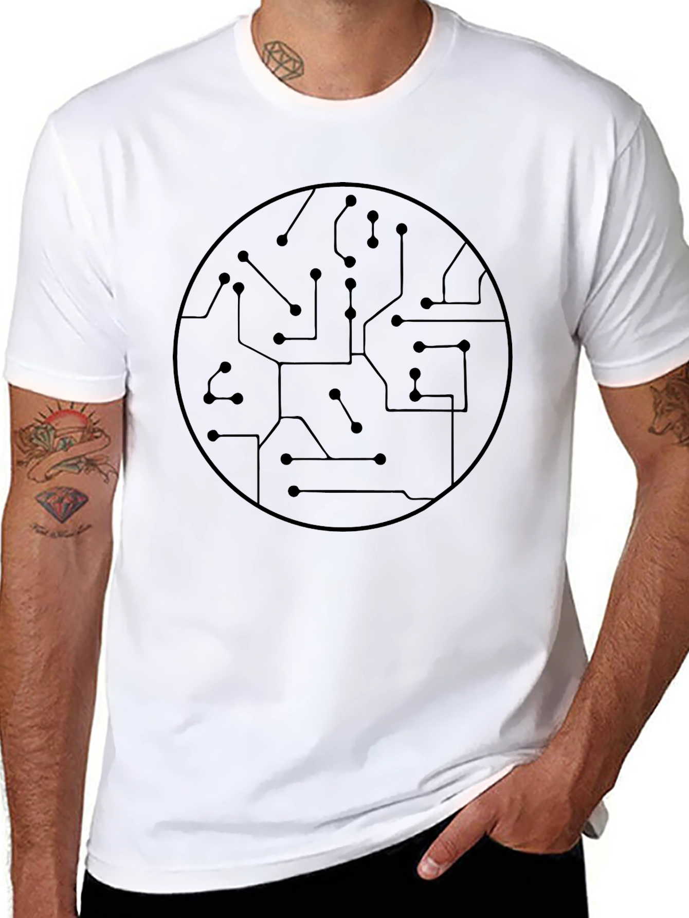 Circuit Board Graphic T-Shirt - Stylish Geek Tee