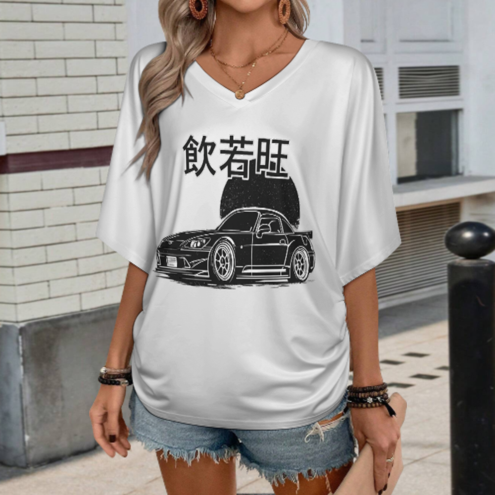 JDM Sunset Drift Car Graphic Tee – Japanese Street Racing Aesthetic Shirt(z435)