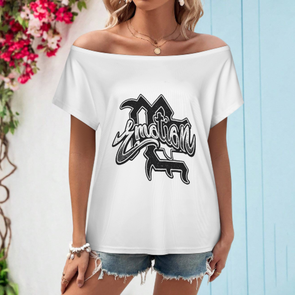 Emotion Graffiti Graphic Tee – Urban Streetwear Inspired Vintage Script Shirt(z416)
