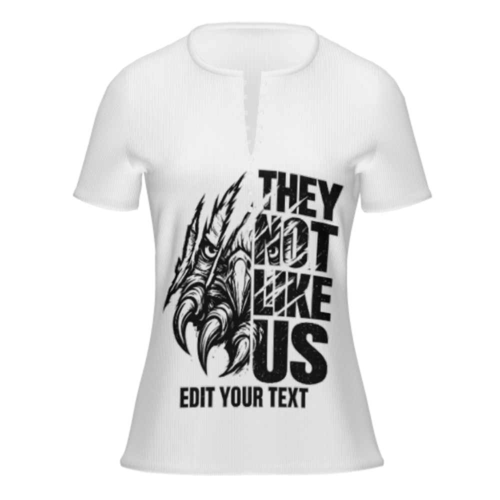 They Not Like Us Eagle Graphic Tee – Bold Streetwear Statement Shirt for Women(z456)