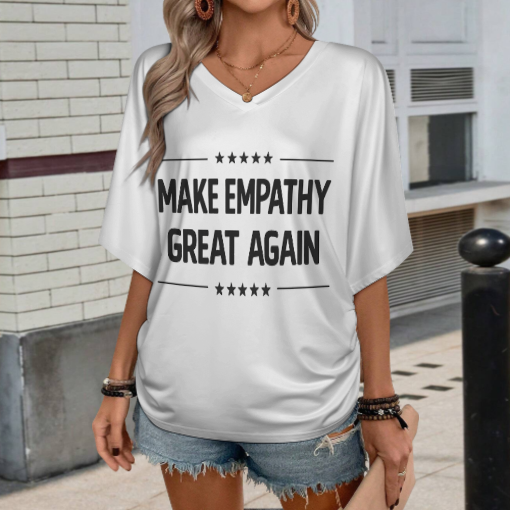 Make Empathy Great Again Graphic Tee – Positive Message Statement Shirt(z440)