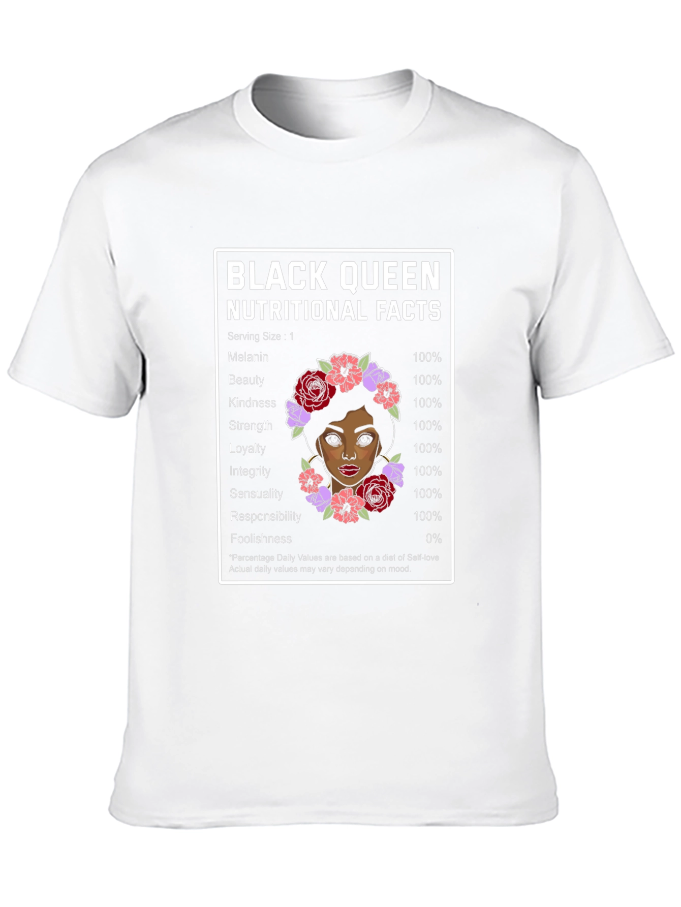 Black Queen Nutritional Facts Graphic Tee