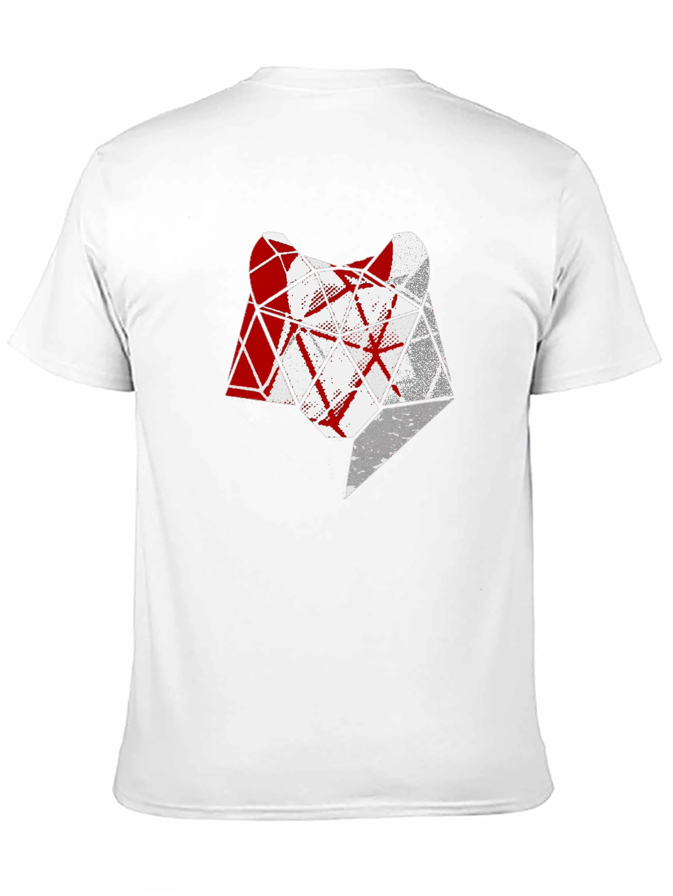 Geometric Wolf Head T-Shirt - Modern Graphic Tee