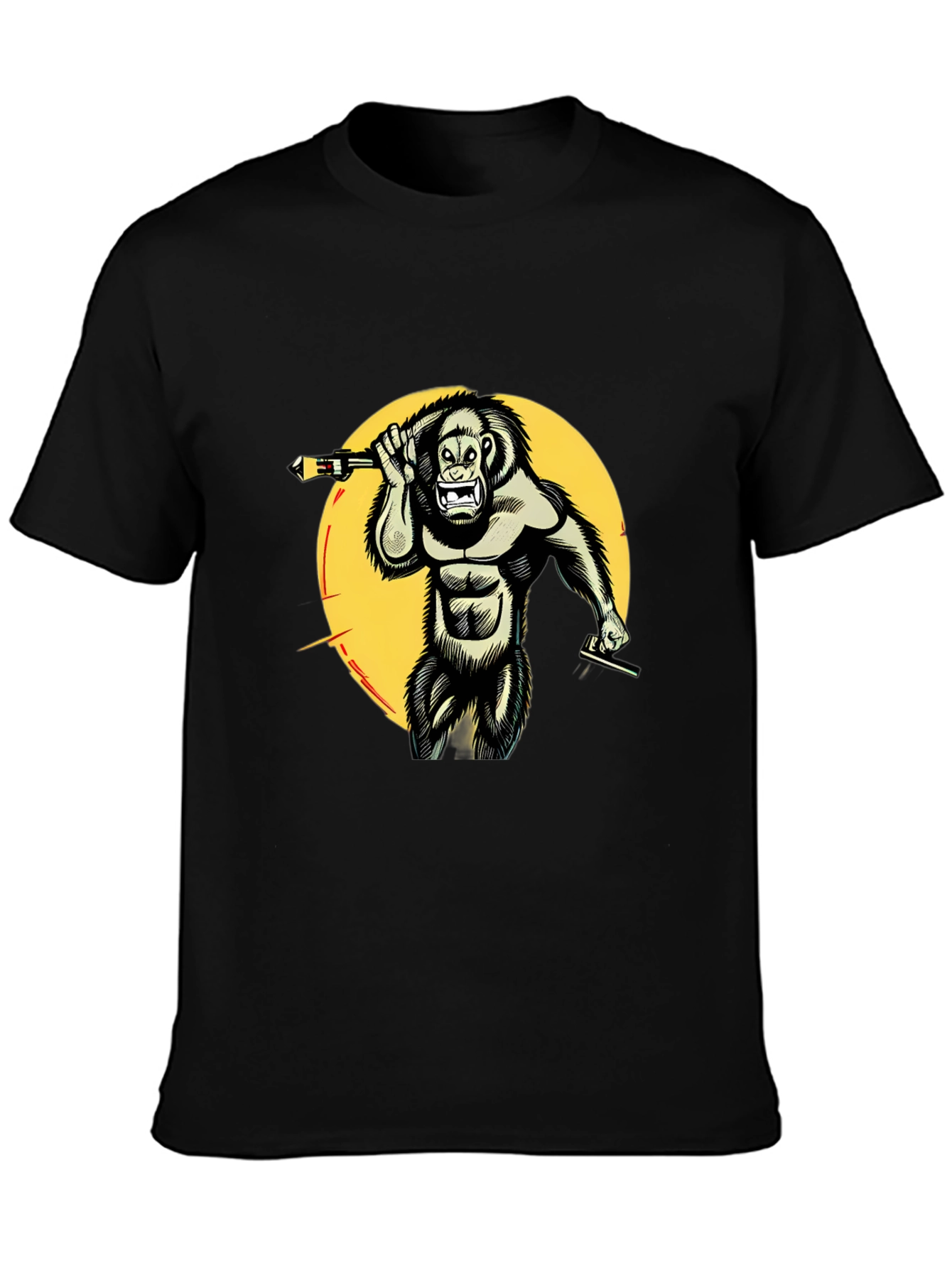 Primal Rage Graphic Tee - Black Gorilla T-Shirt