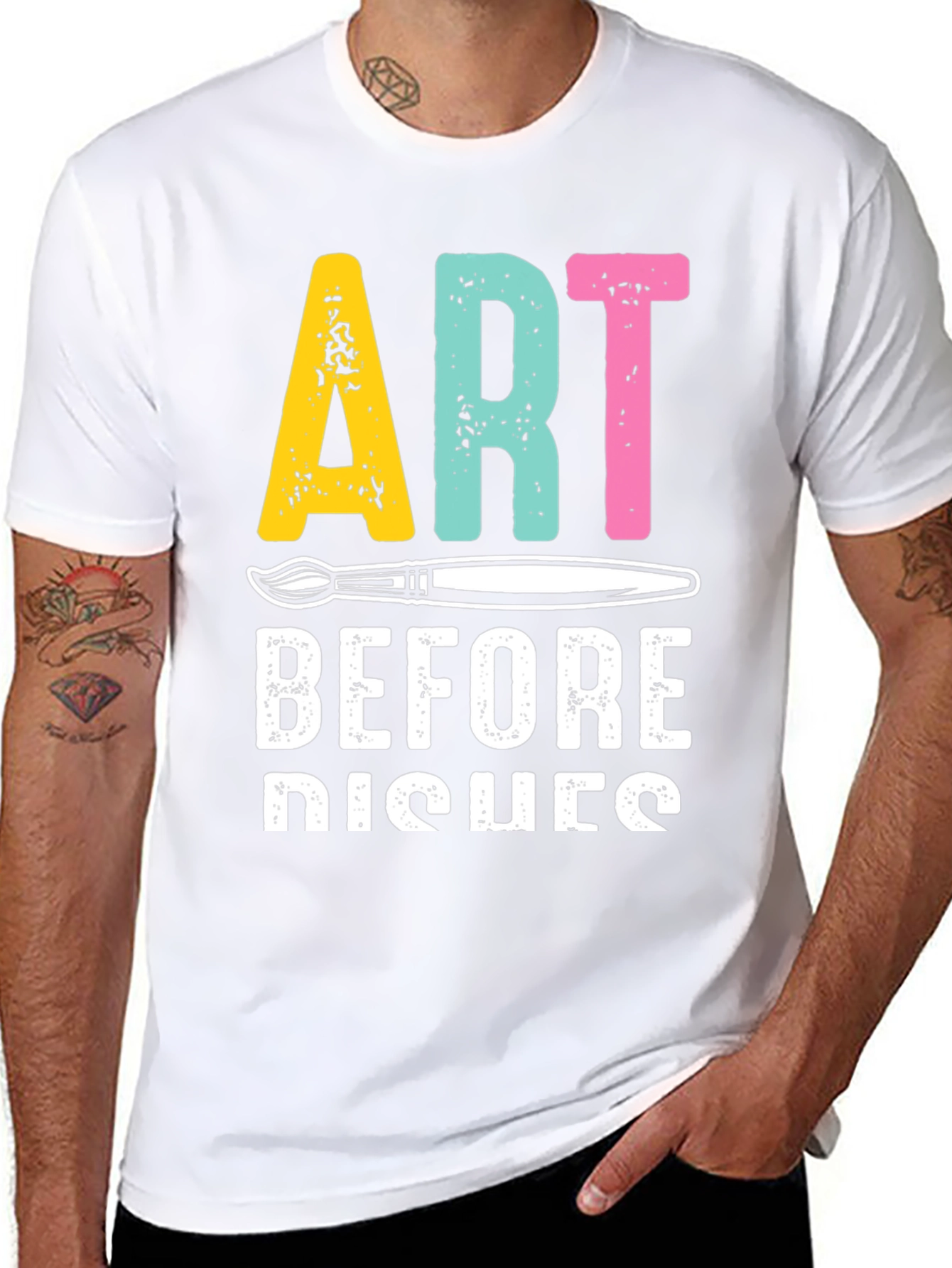 Art Before Dishes Graphic Tee - Artist T-Shirt