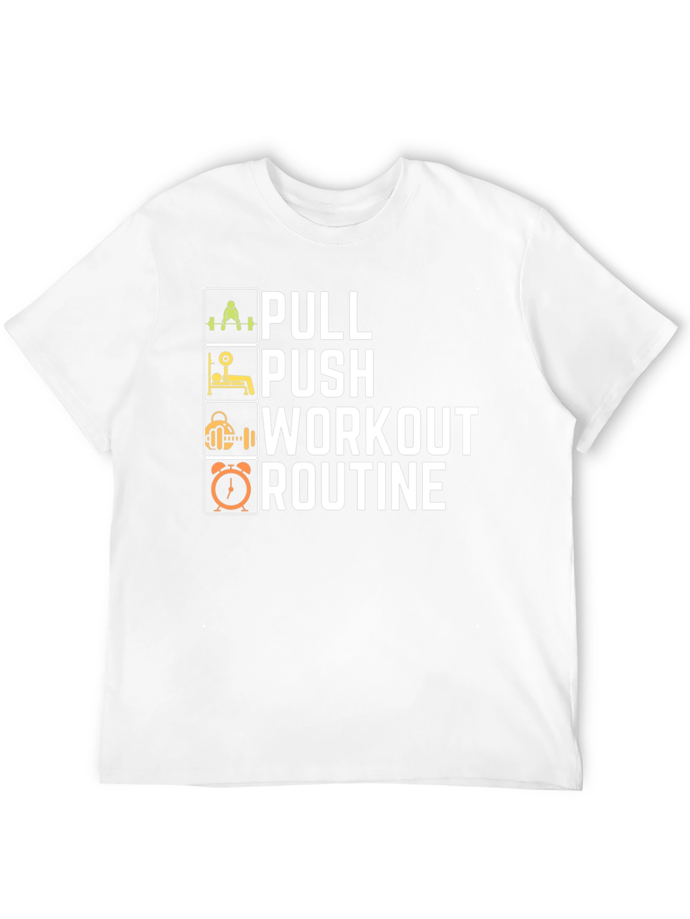 Pull Push Workout Routine Mens T-Shirt - Black
