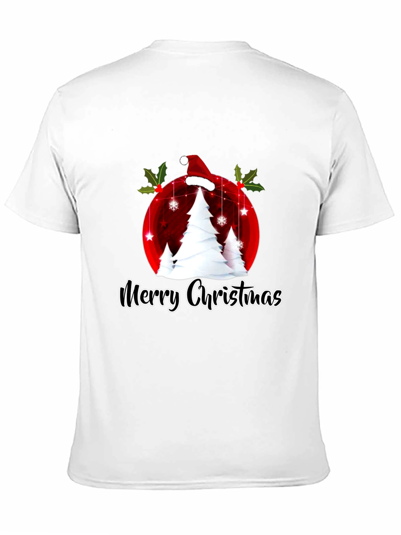 Festive Merry Christmas Tree Graphic Tee