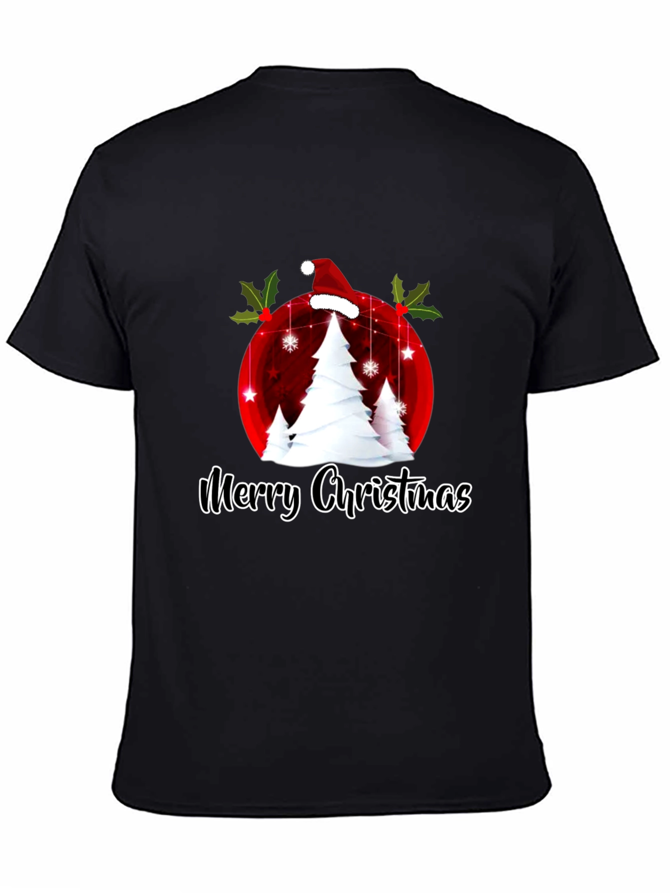 Festive Merry Christmas Tree Graphic Tee