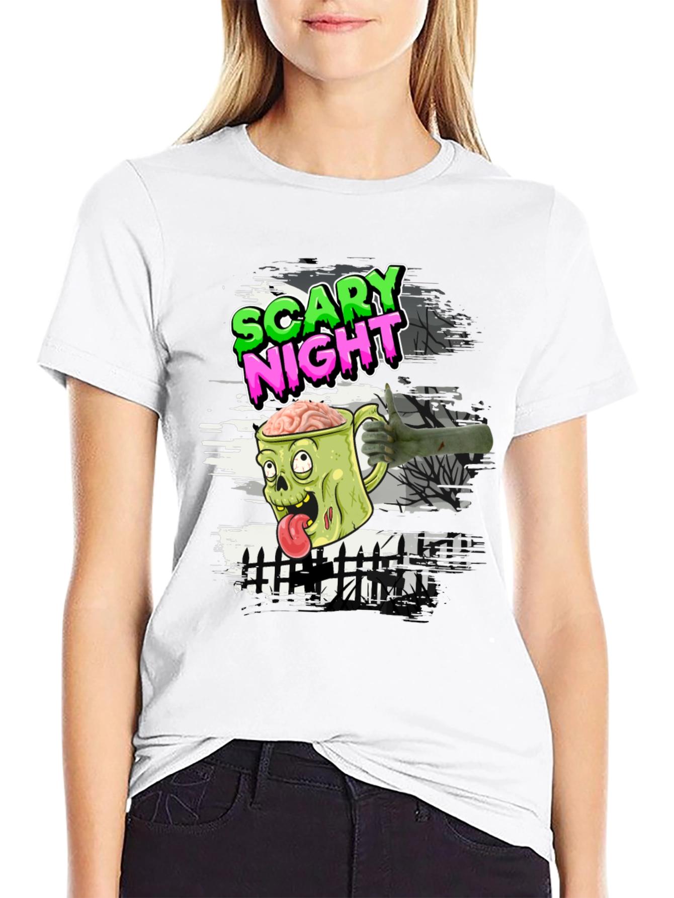 Scary Night Zombie Halloween T-Shirt