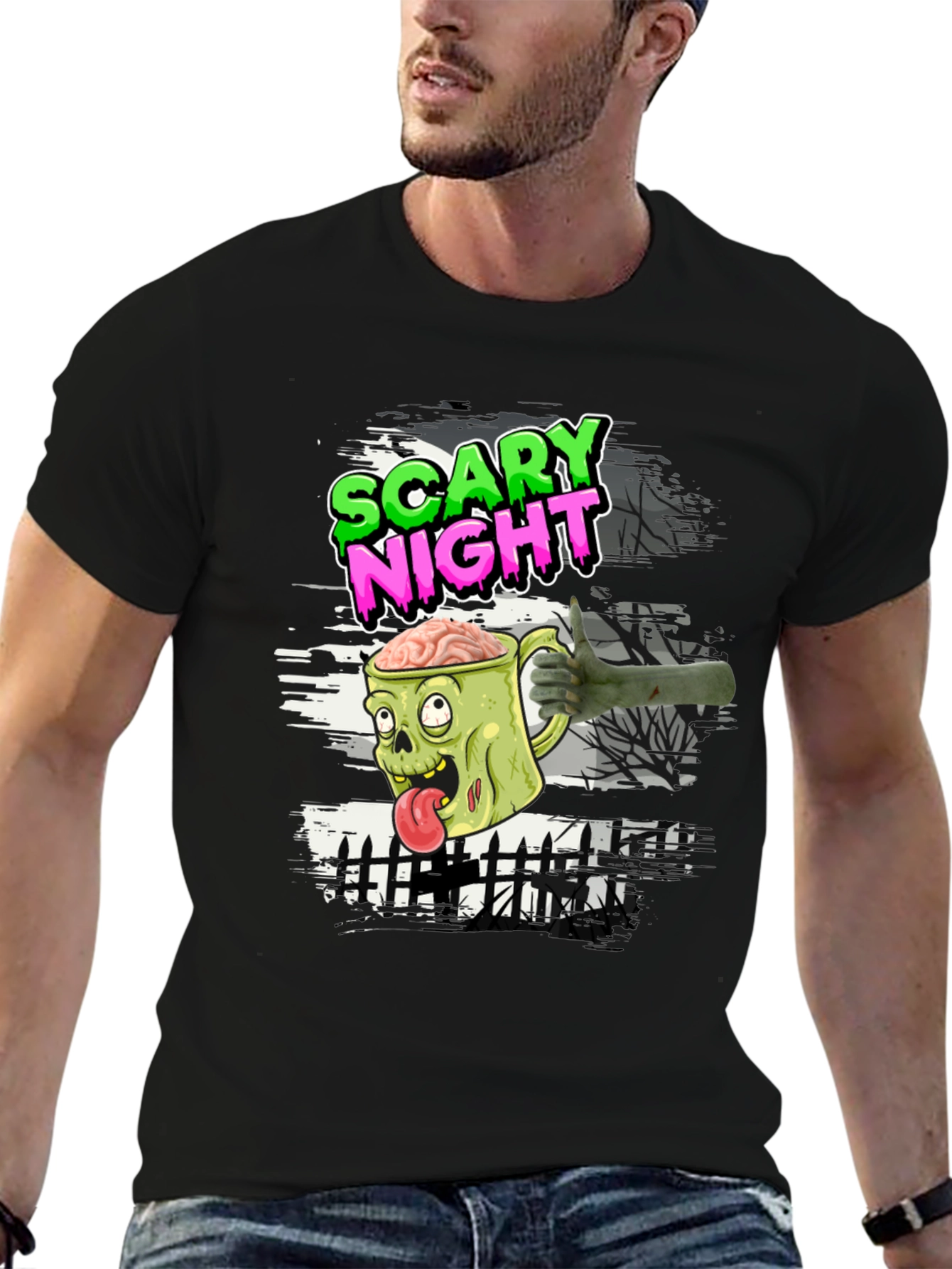 Scary Night Zombie Halloween T-Shirt