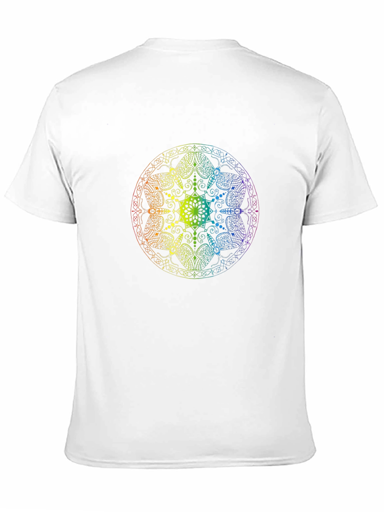 Rainbow Mandala Graphic Black T-Shirt