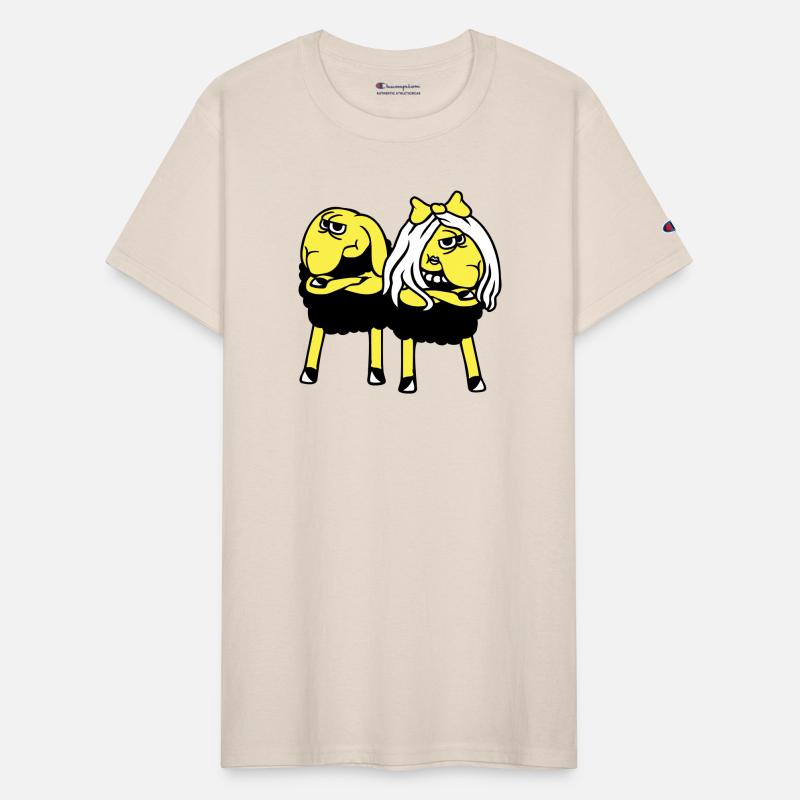 2 Black Sheep Couple Tired Angry Annoyed Offended
