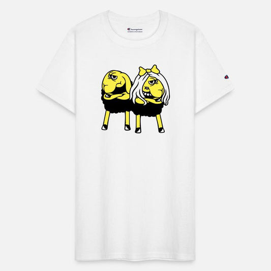 2 Black Sheep Couple Tired Angry Annoyed Offended