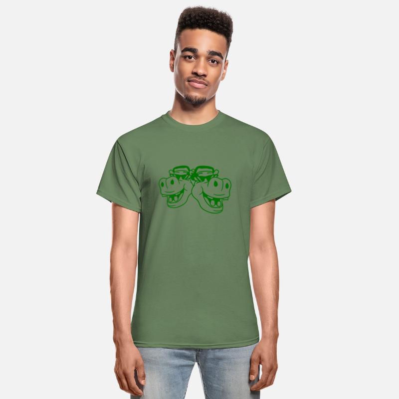 2 Green DJ Laughing Hippo Sunglasses Music Faces