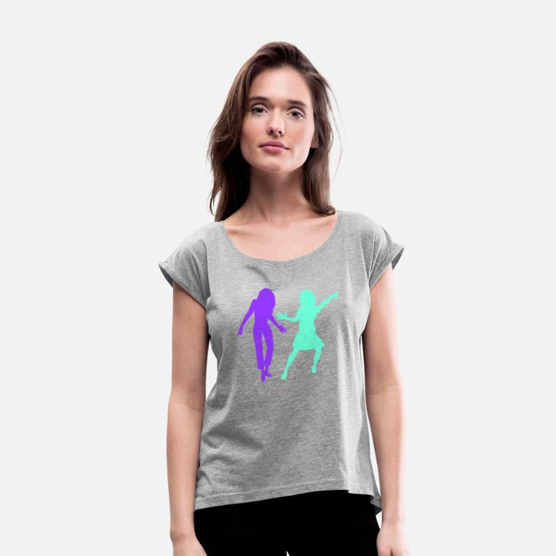 2 Party Women Couple Two Dance Friends Silhouette