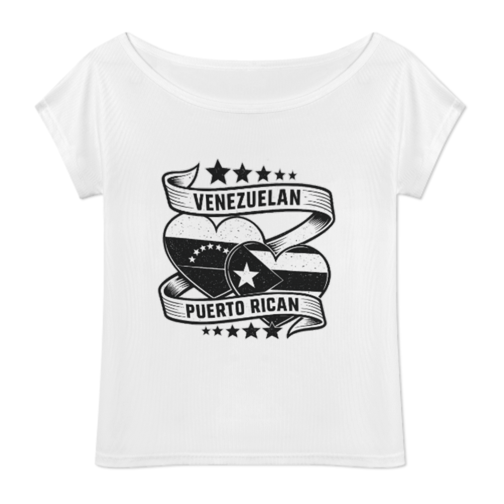 Venezuelan Puerto Rican Heritage Tee – Latin Pride Heart Graphic Shirt(z412)