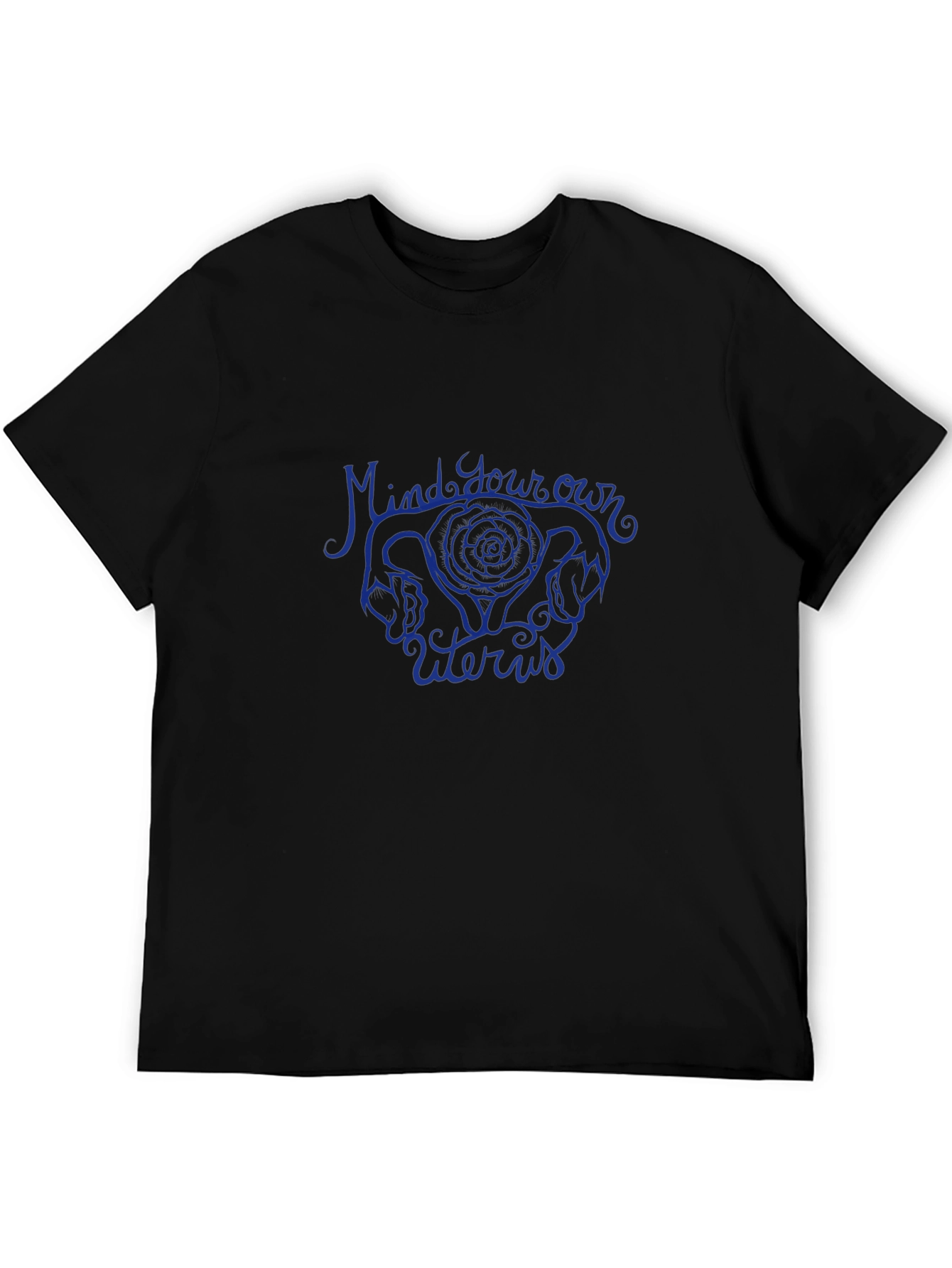 Mind Your Own Uterus Graphic Tee - Black