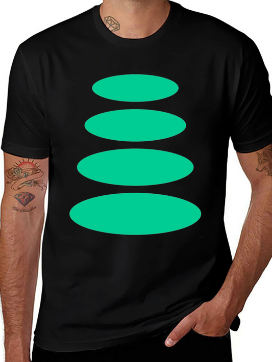 Stacked Ovals Graphic Tee - Modern Minimalist Style