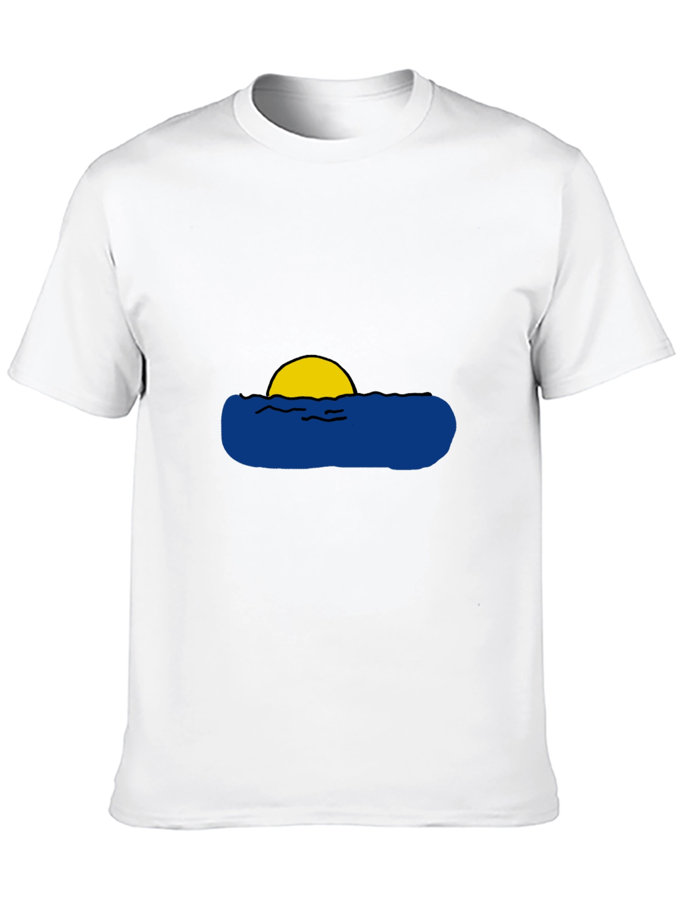 Sunset Waves Graphic Black T-Shirt