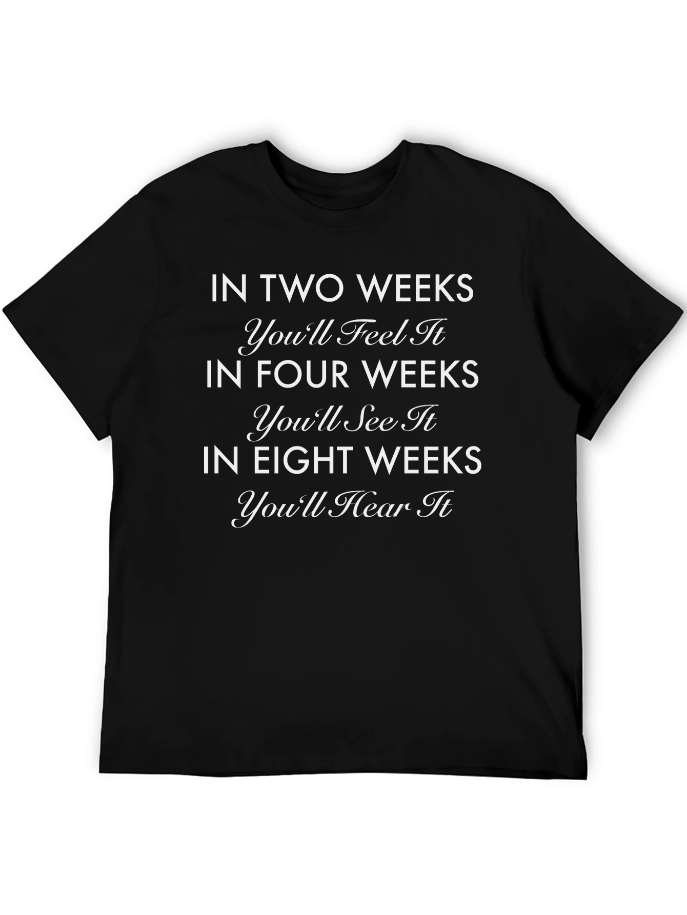 Funny Gym Workout T-Shirt: Feel See Hear Results