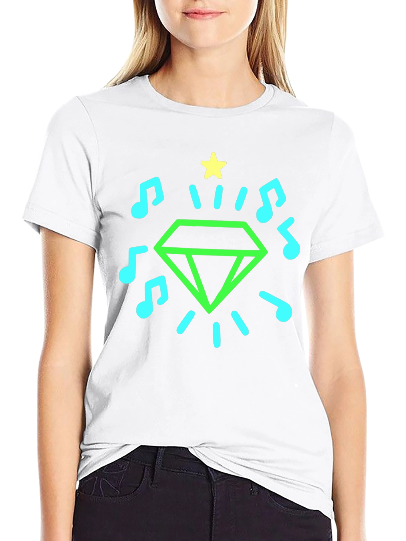 Neon Diamond Music Tee