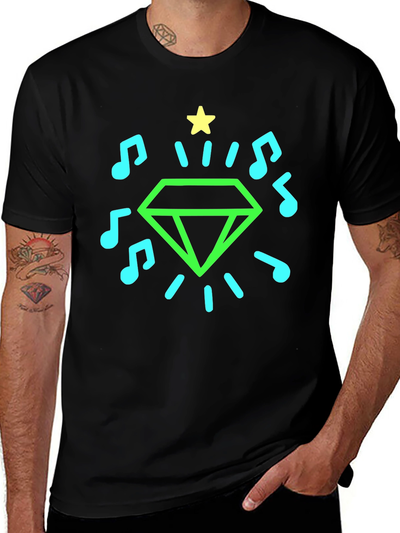 Neon Diamond Music Tee