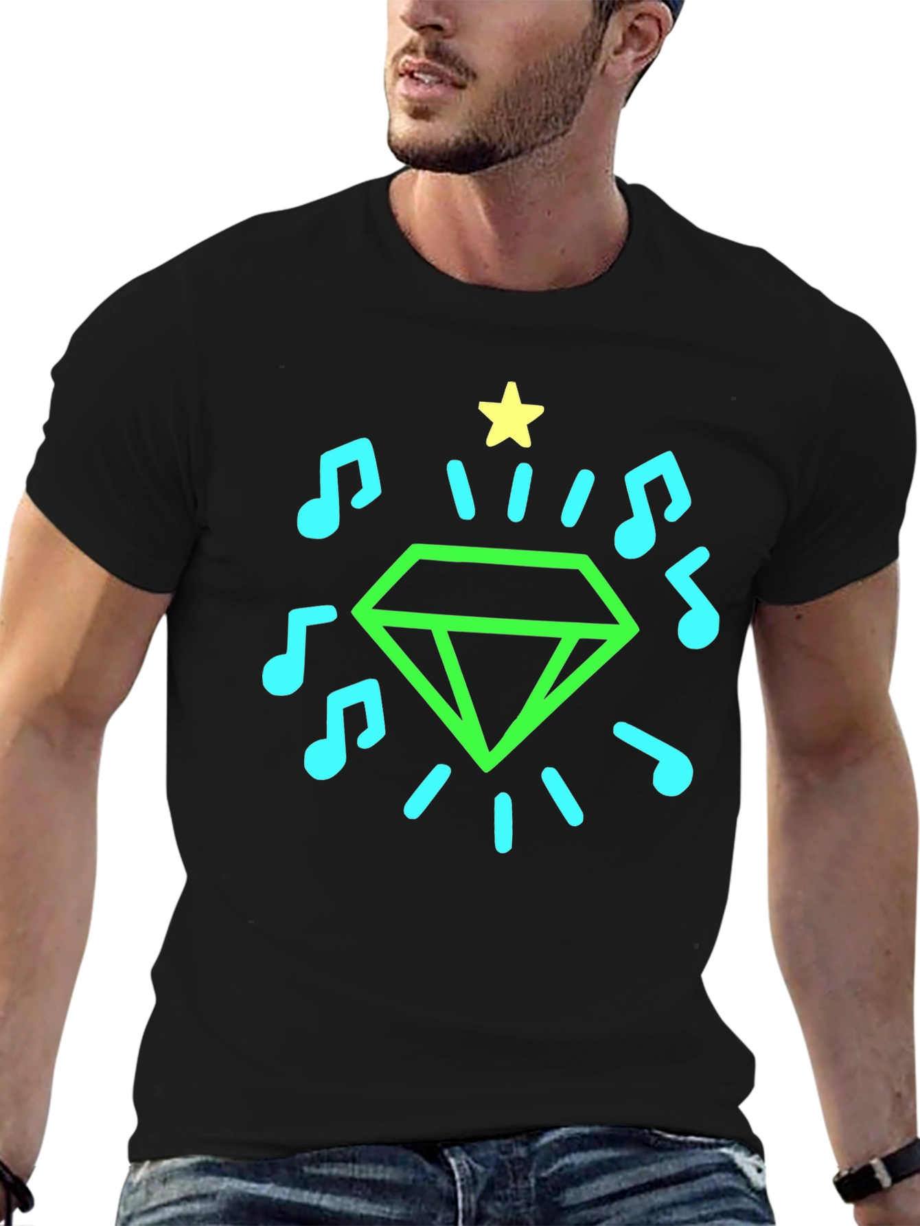 Neon Diamond Music Tee