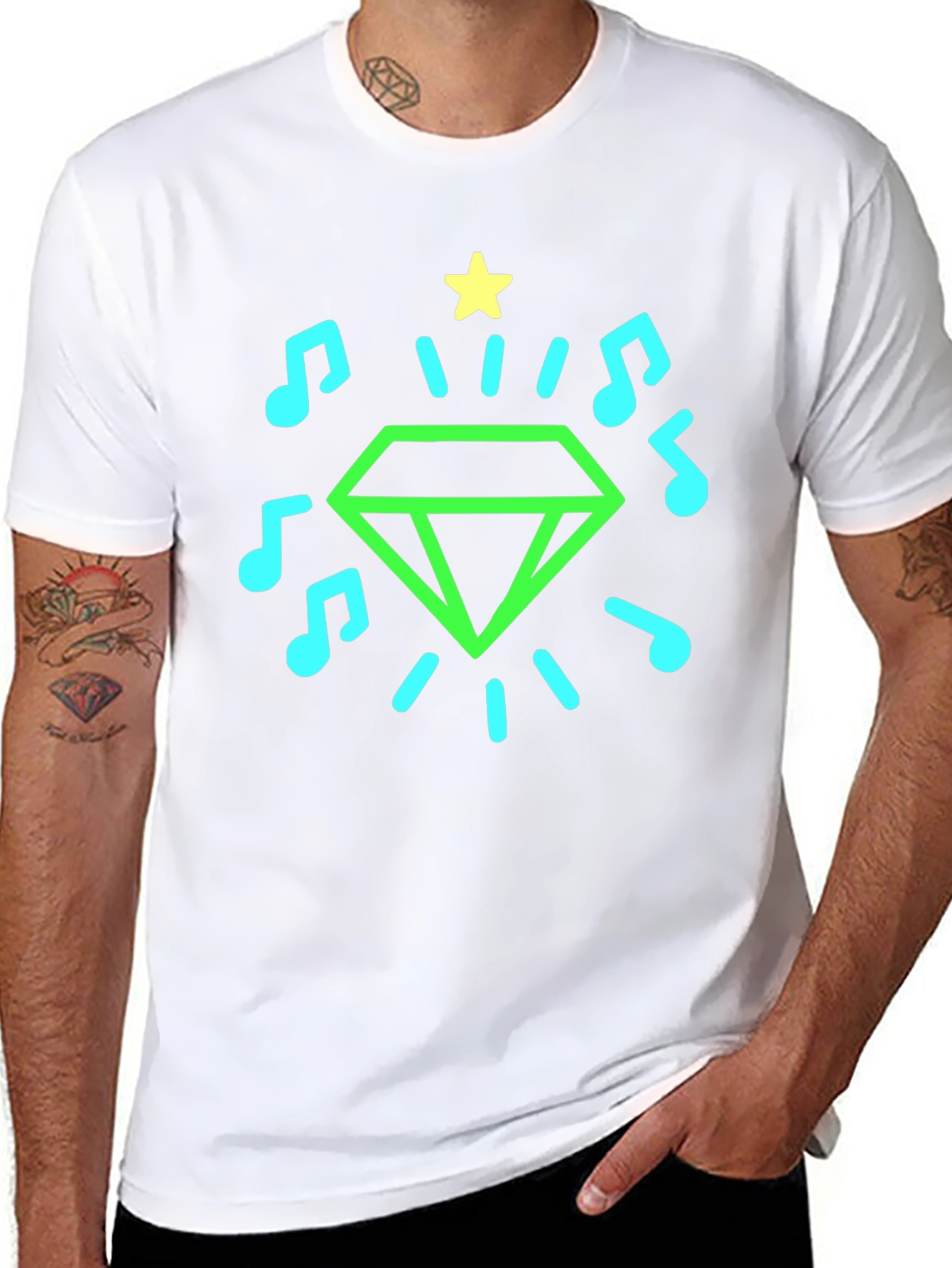 Neon Diamond Music Tee