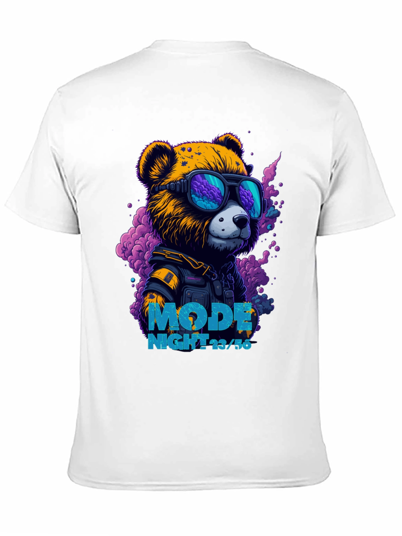 Cyberpunk Bear Graphic Tee - Mode Night