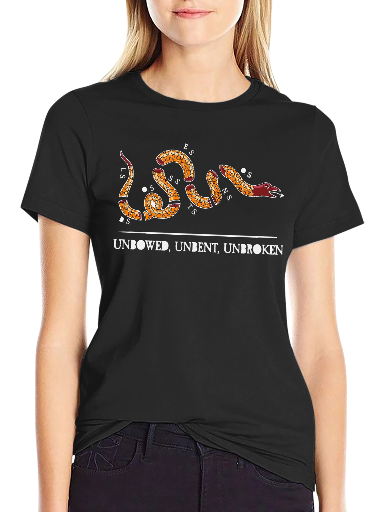 Unbowed Unbent Unbroken Snake Graphic Tee