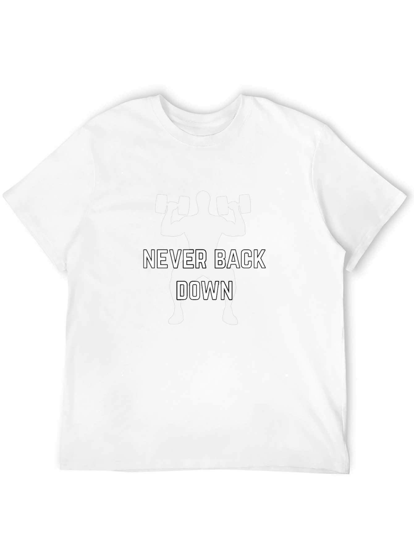 Never Back Down Fitness T-Shirt - Black
