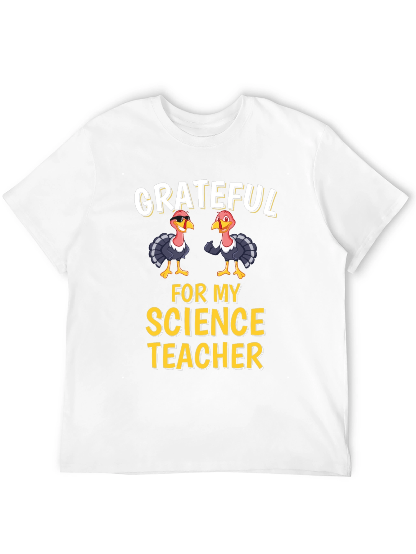Grateful Science Teacher Thanksgiving Turkey T-Shirt