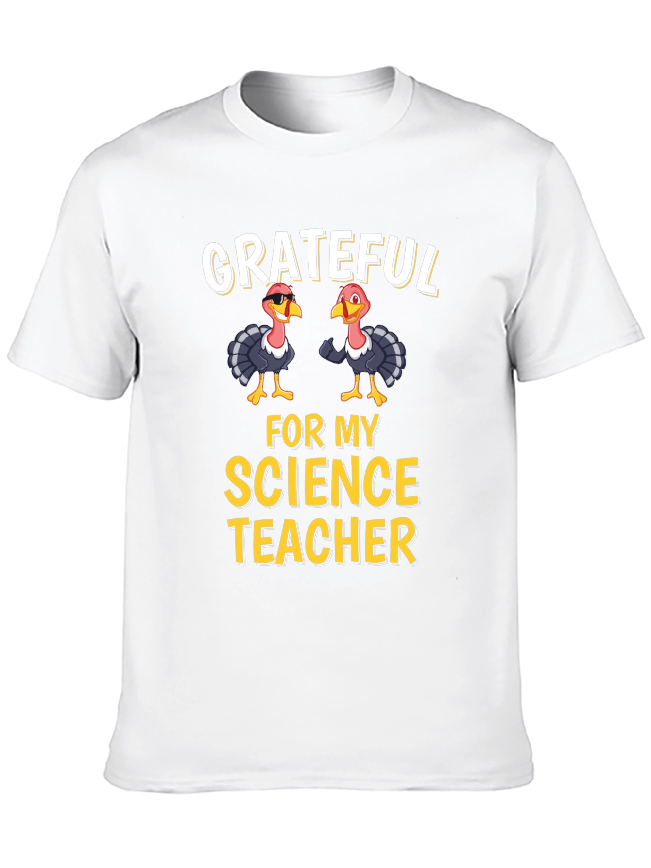 Grateful Science Teacher Thanksgiving Turkey T-Shirt