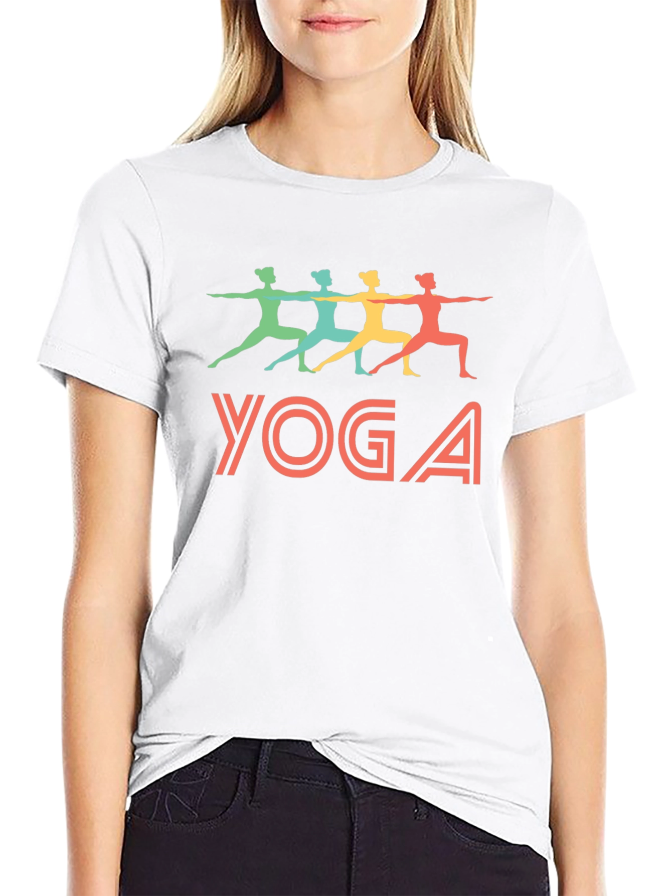 Yoga Poses Graphic Tee - Mens Black T-Shirt