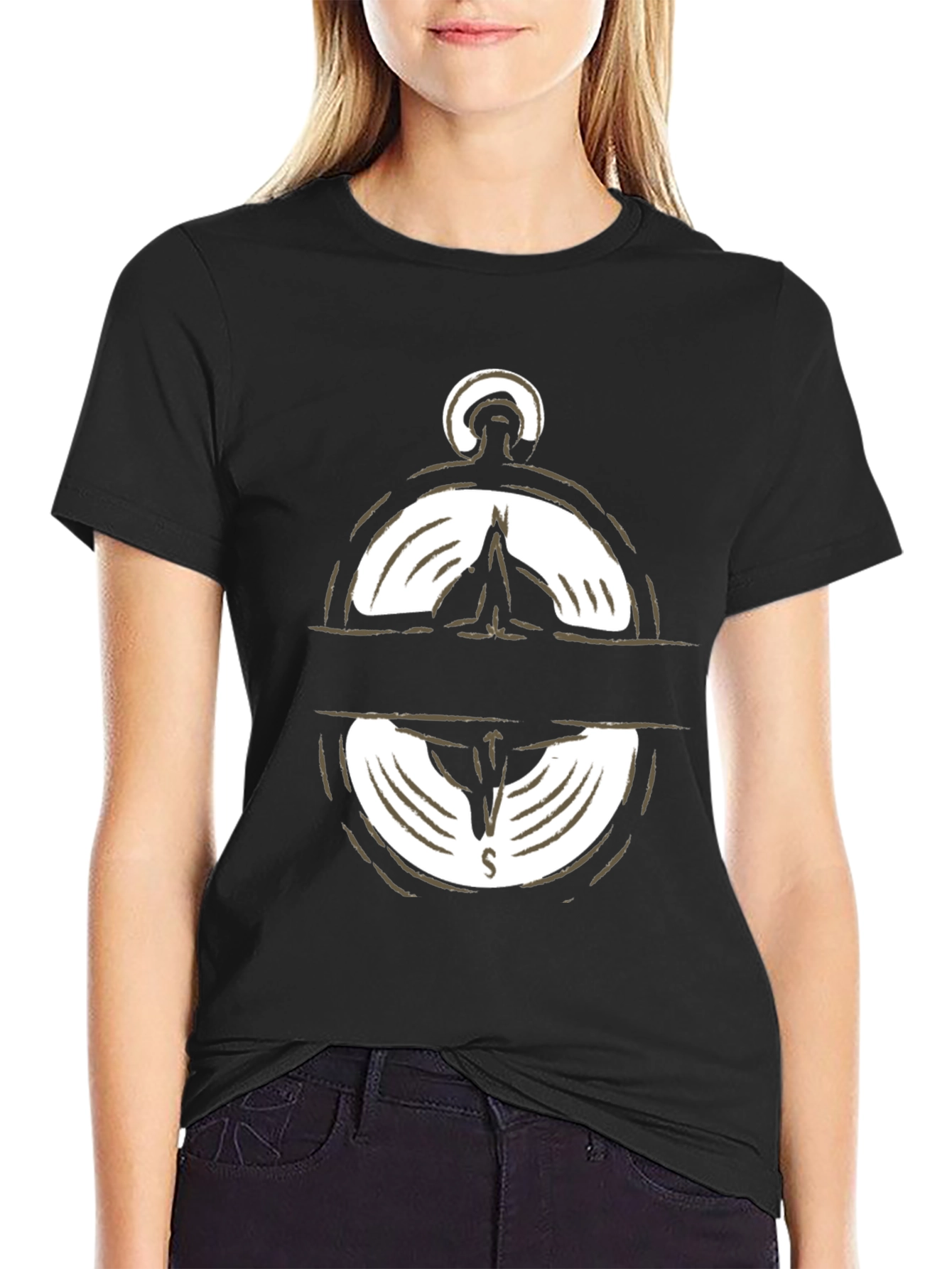 Compass Graphic Print T-Shirt