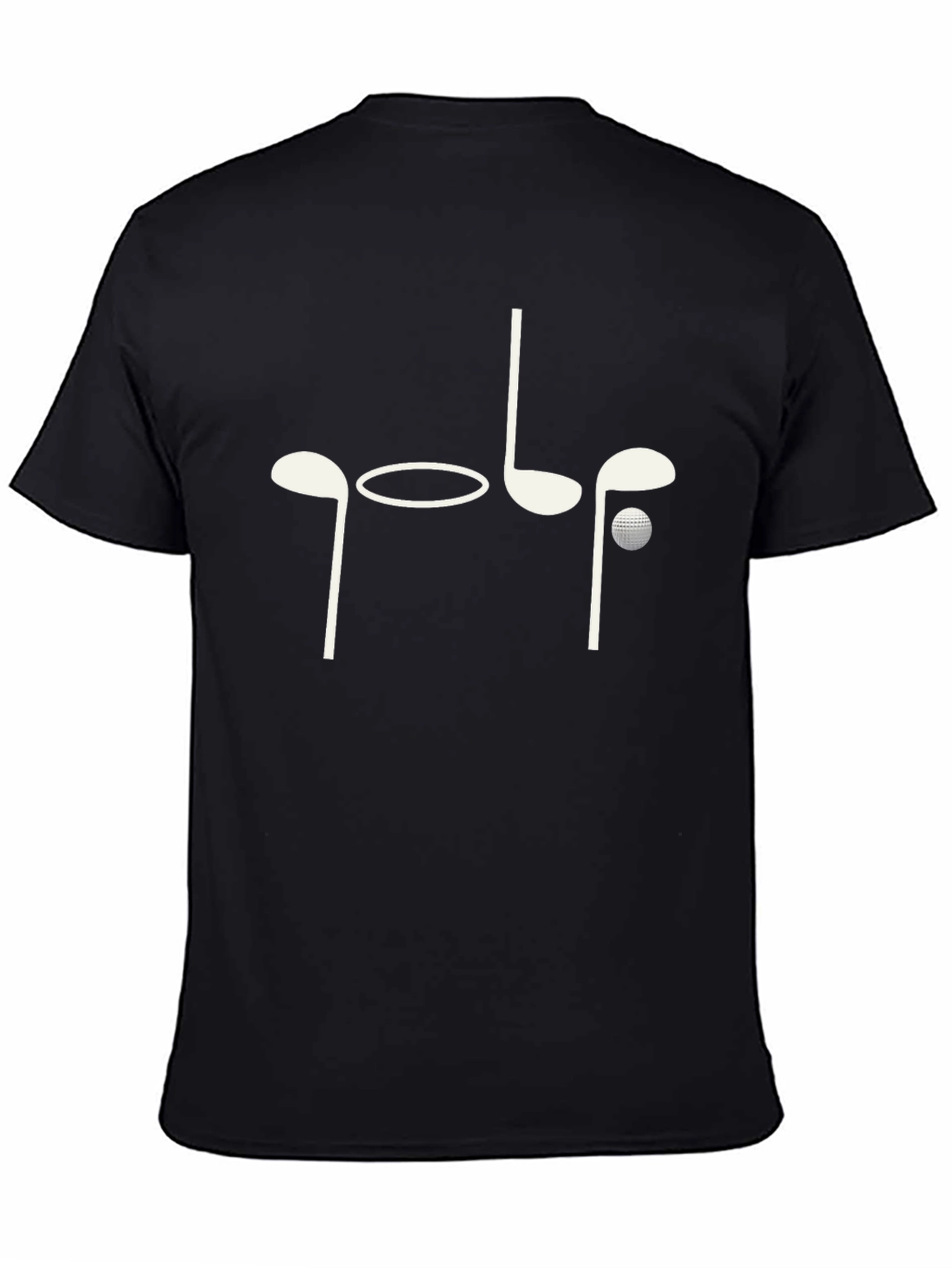 Golf Clubs Graphic Black T-Shirt