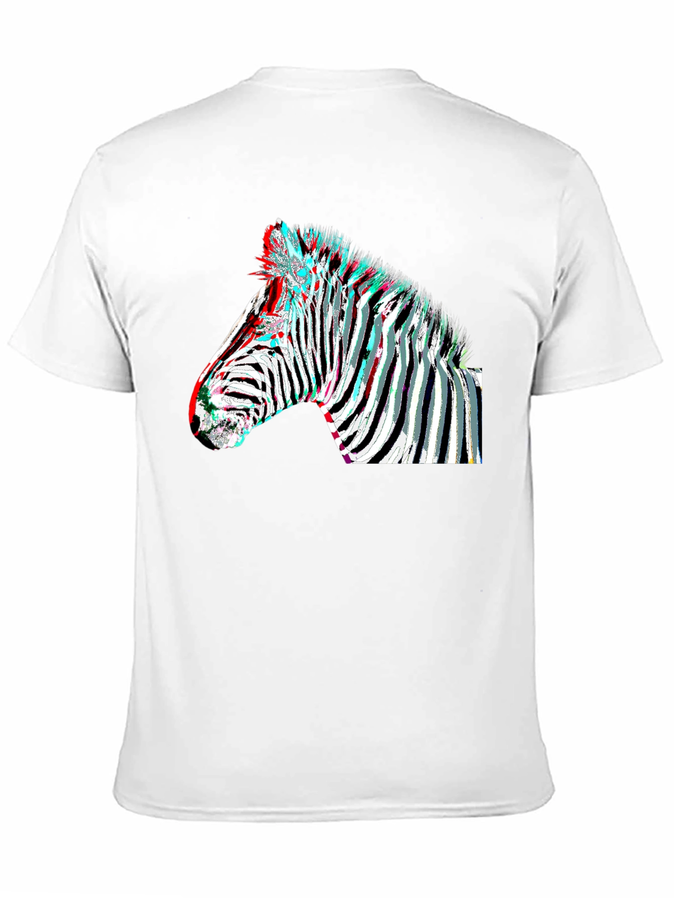Zebra Glitch Graphic Tee - Modern Animal Print