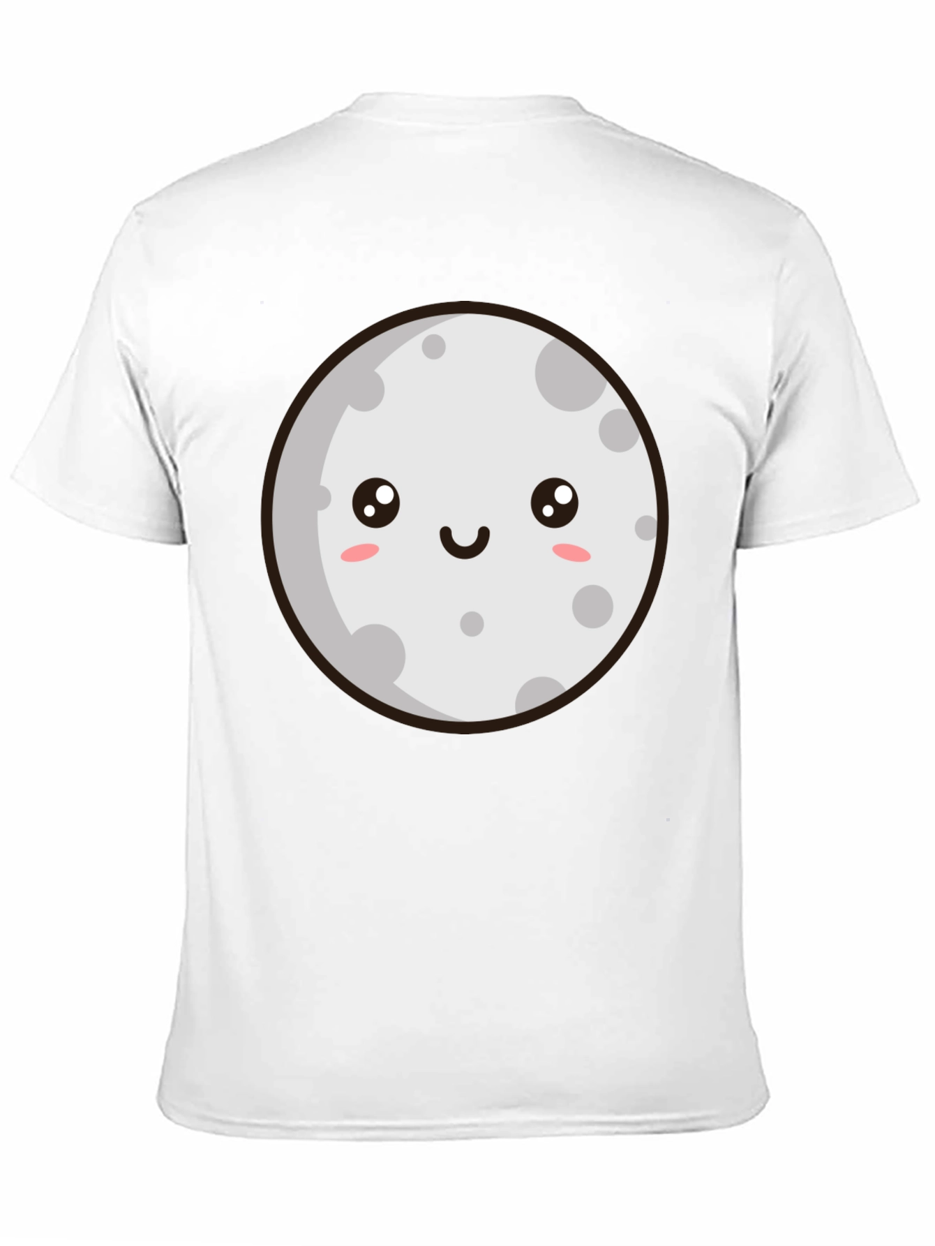 Cute Moon Graphic Tee - Black Unisex T-Shirt
