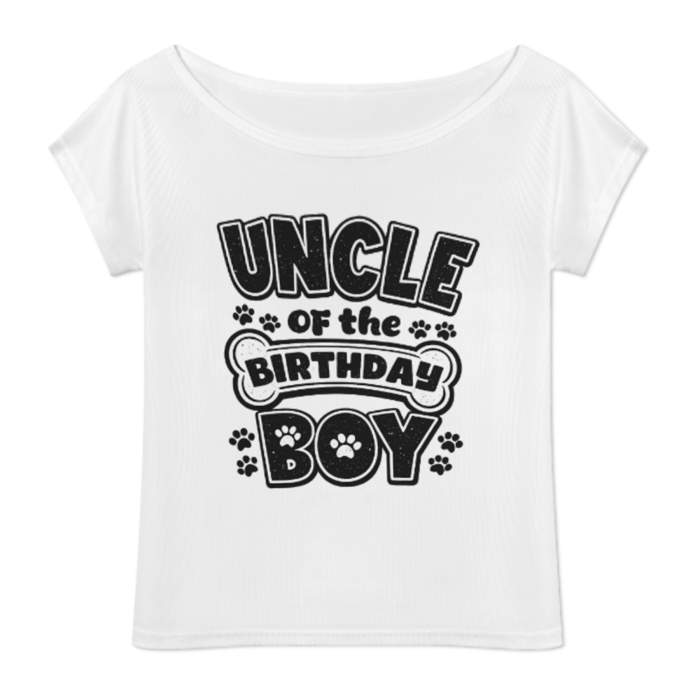 Uncle of the Birthday Boy Paw Print Graphic Tee – Fun Family Birthday Party Shirt for Dog Lovers(z413)