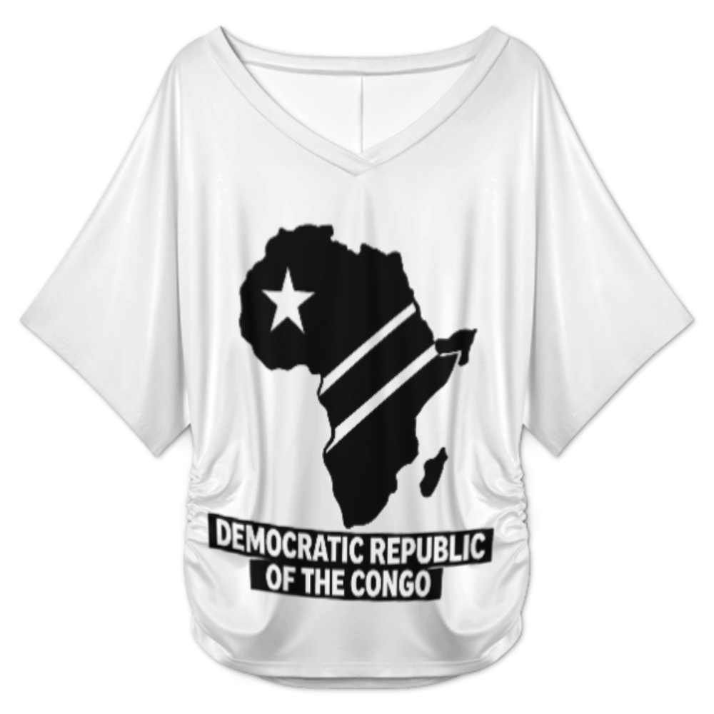Democratic Republic of the Congo Flag Graphic T-Shirt – Africa Pride Streetwear Tee(z432)
