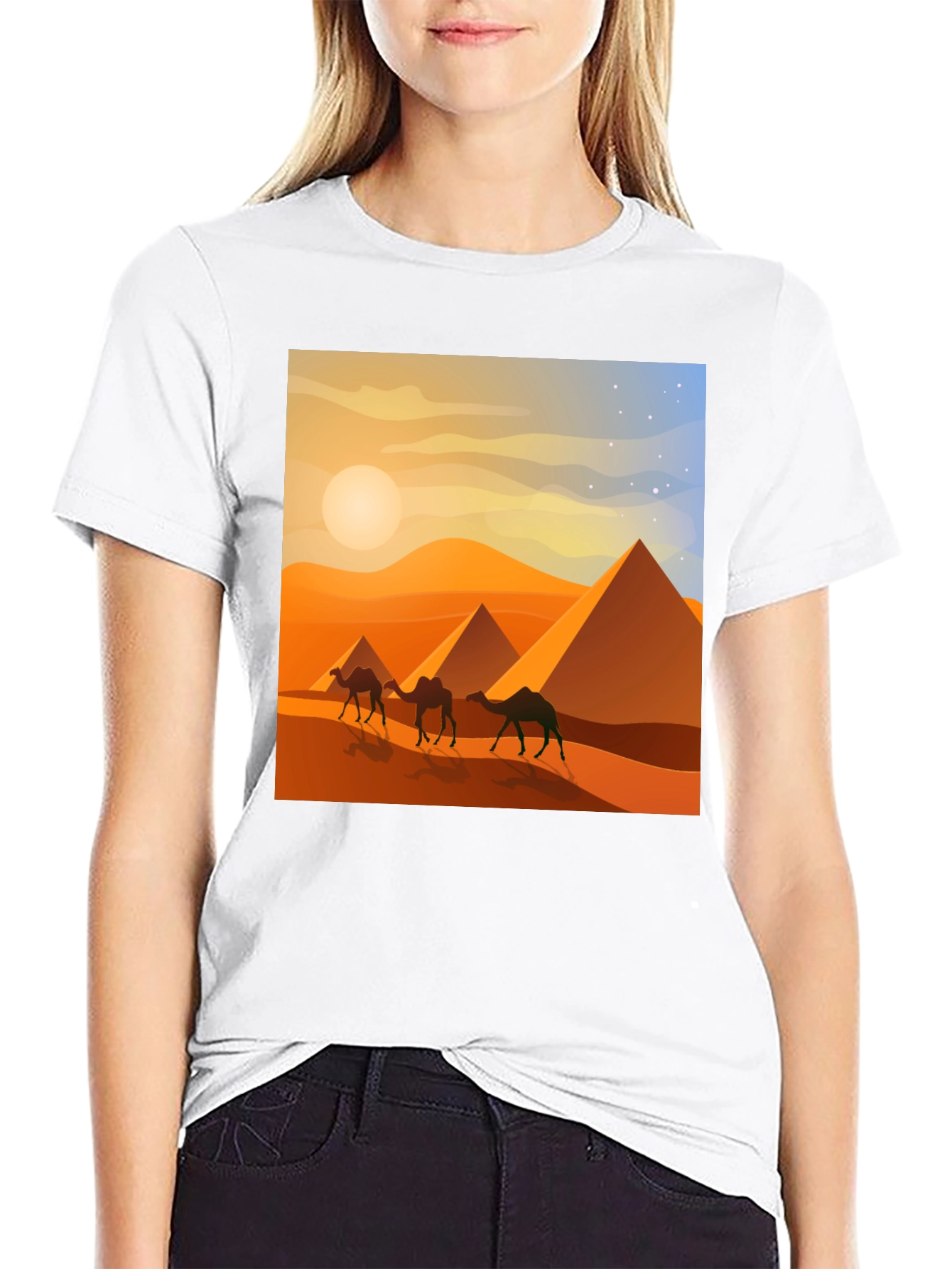 Egyptian Pyramids Camel T-Shirt