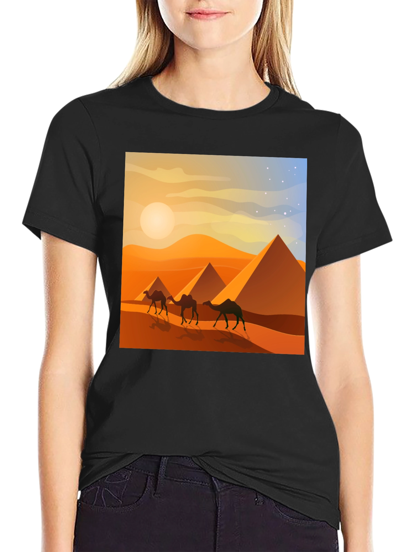 Egyptian Pyramids Camel T-Shirt