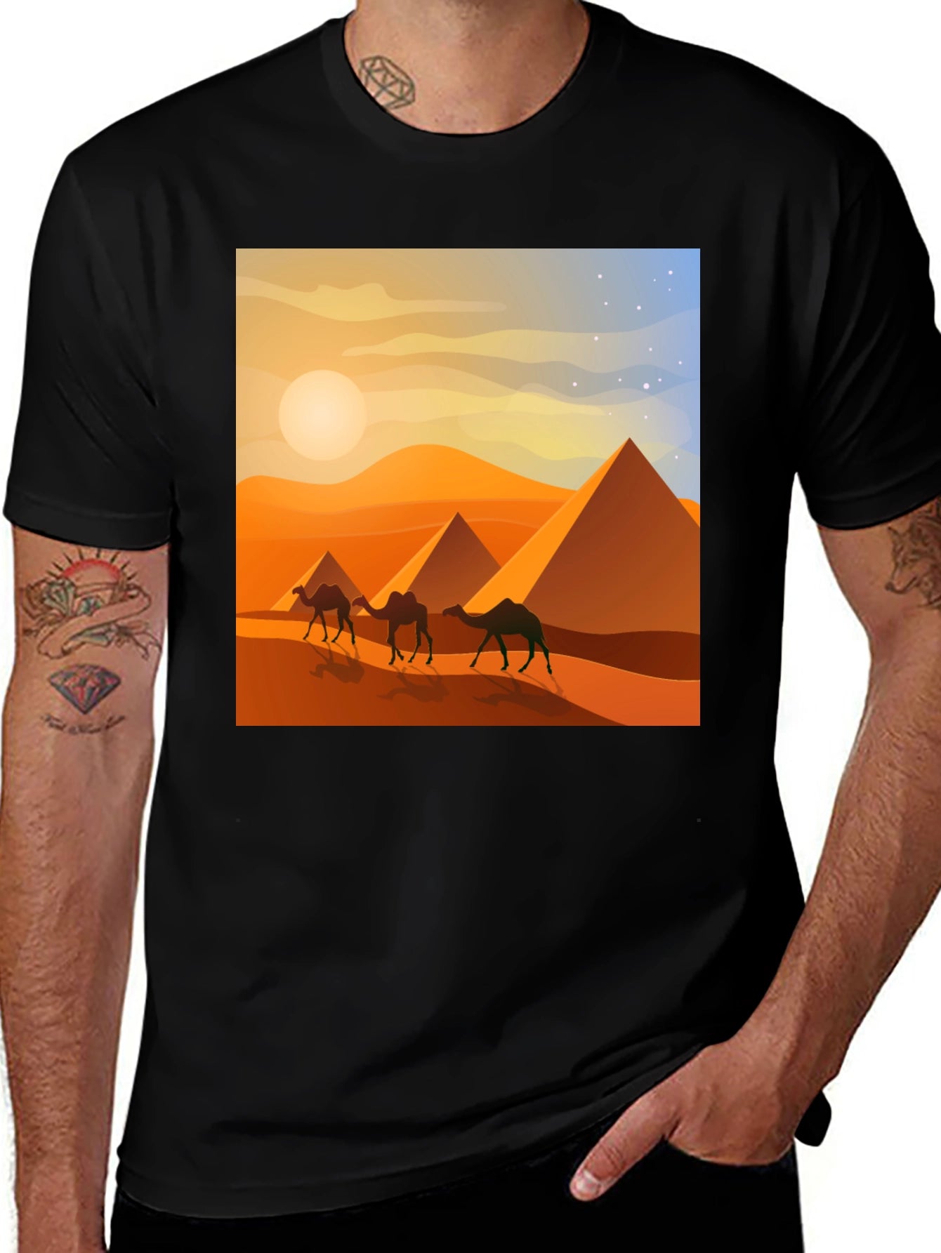 Egyptian Pyramids Camel T-Shirt
