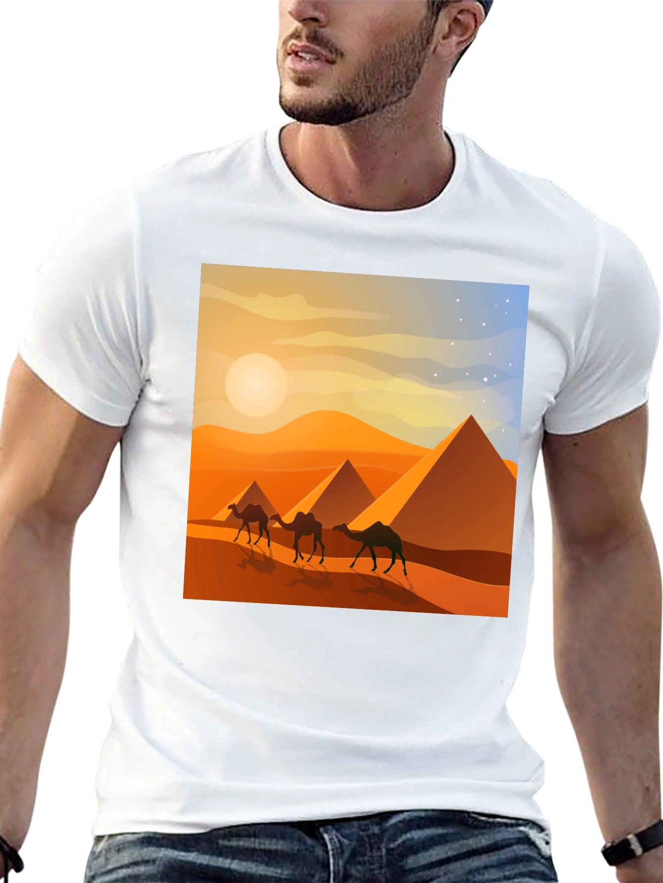 Egyptian Pyramids Camel T-Shirt